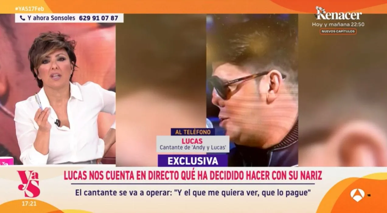 En 'Y ahora, Sonsoles' hablan con Lucas sobre su actual nariz.