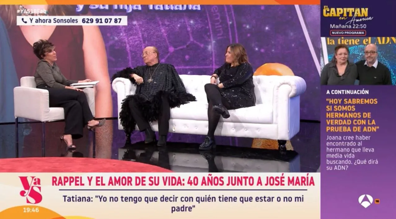 Rappel y su hija Tatiana en 'Y ahora, Sonsoles'.