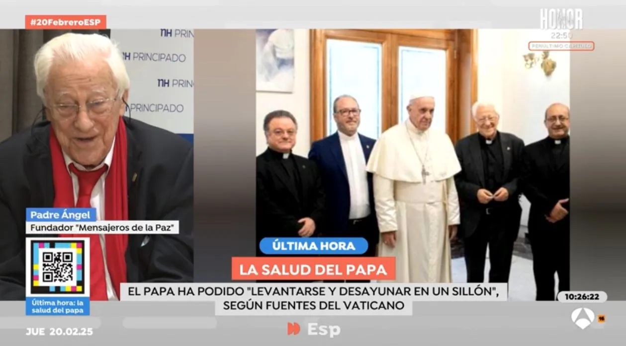 El padre Ángel habla de la salud del papa Francisco.