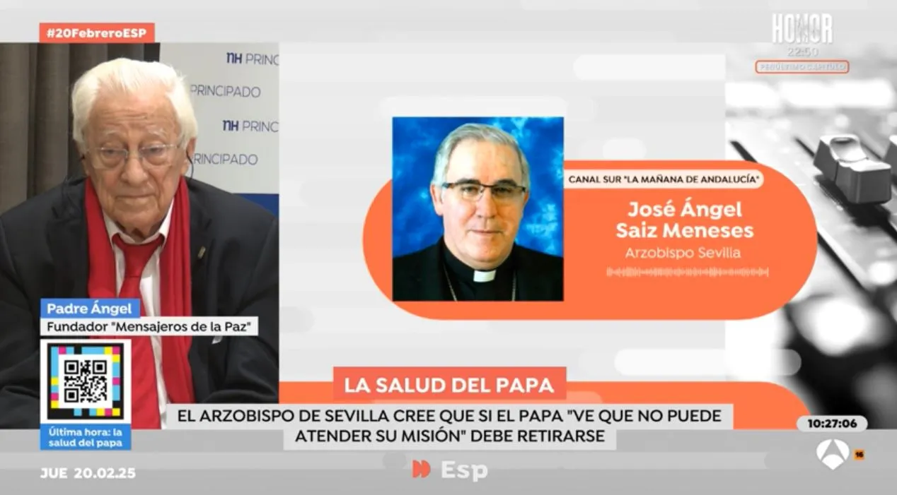 El padre Ángel habla de la salud del papa Francisco.