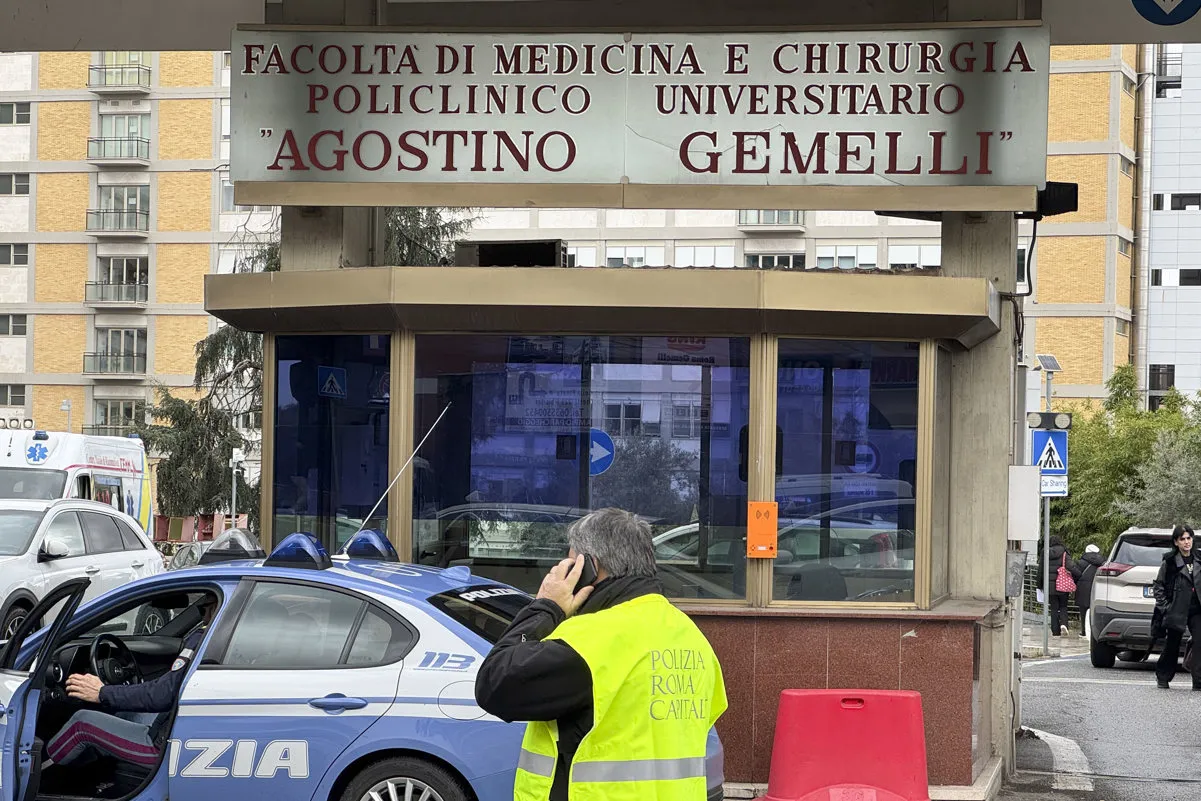 El hospital Gemelli, de Roma, donde está ingresado el papa Francisco.