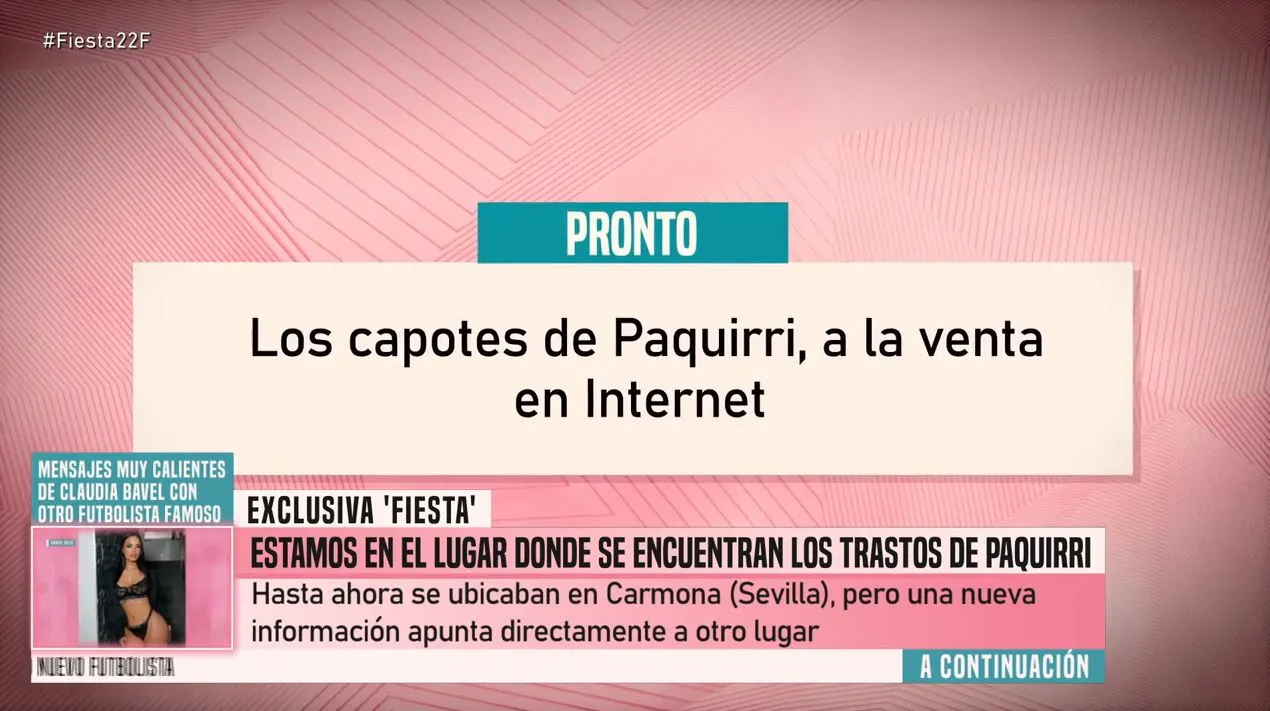 'Fiesta' se hace eco de los capotes de Paquirri a la venta en Internet.