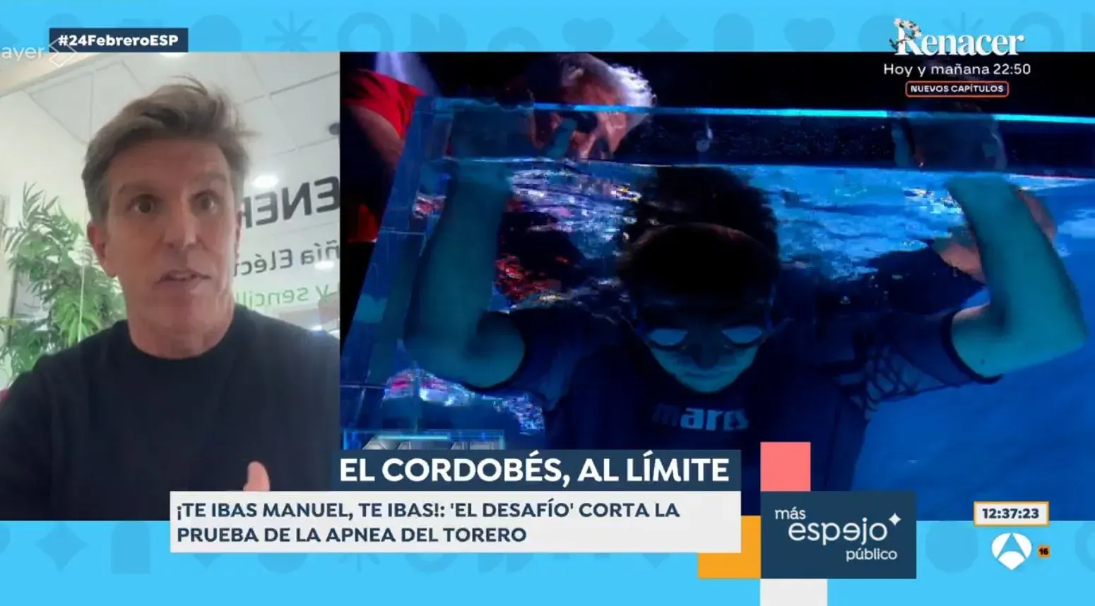 Manuel Díaz habla de su prueba de apnea en 'El Desafío'.