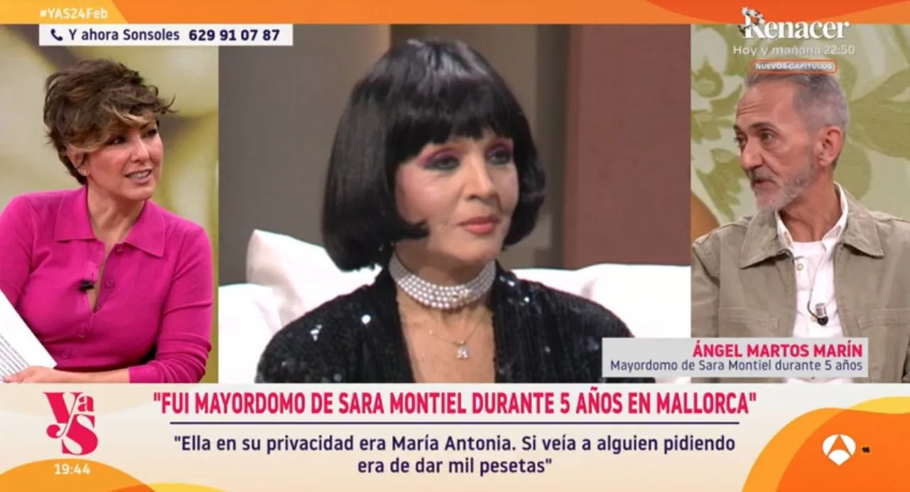 El mayordomo de Sara Montiel en 'Y ahora, Sonsoles'.