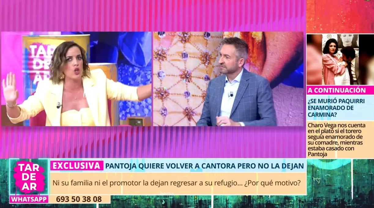 Isabel Pantoja quiere volver a Cantora, según 'TardeAR'.