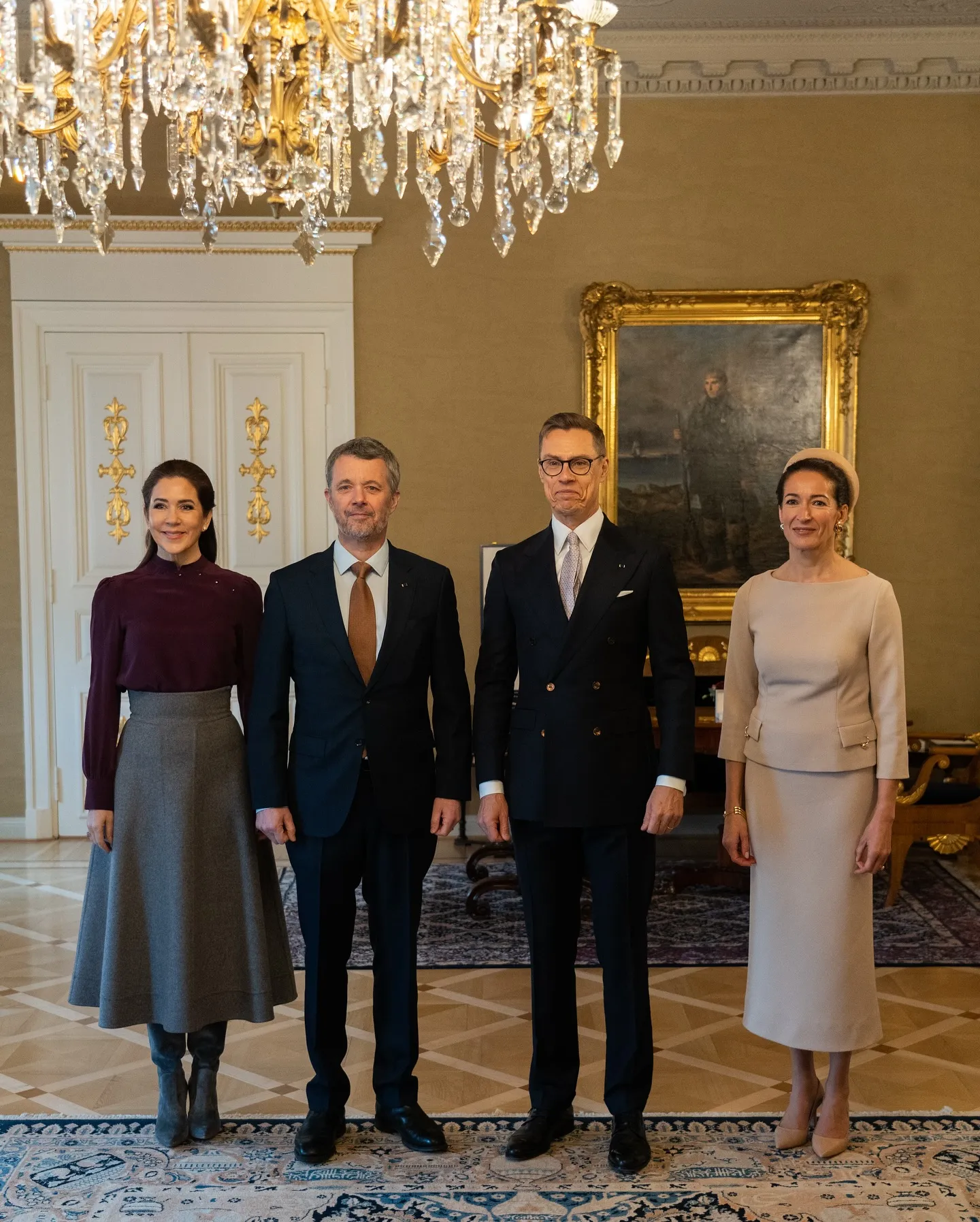 Federico y Mary de Dinamarca junto al presidente de Finlandia y su mujer.