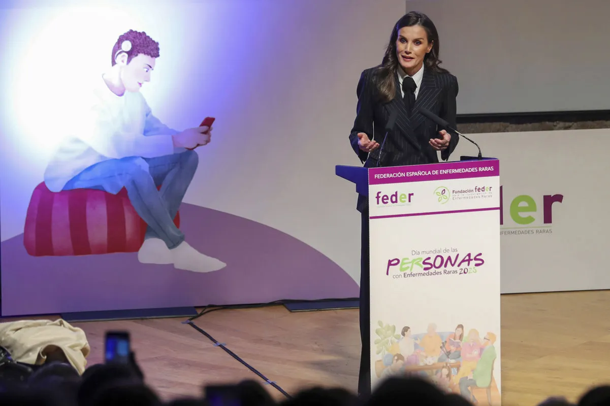 La reina Letizia en su discurso por las Personas con Enfermedades Raras.