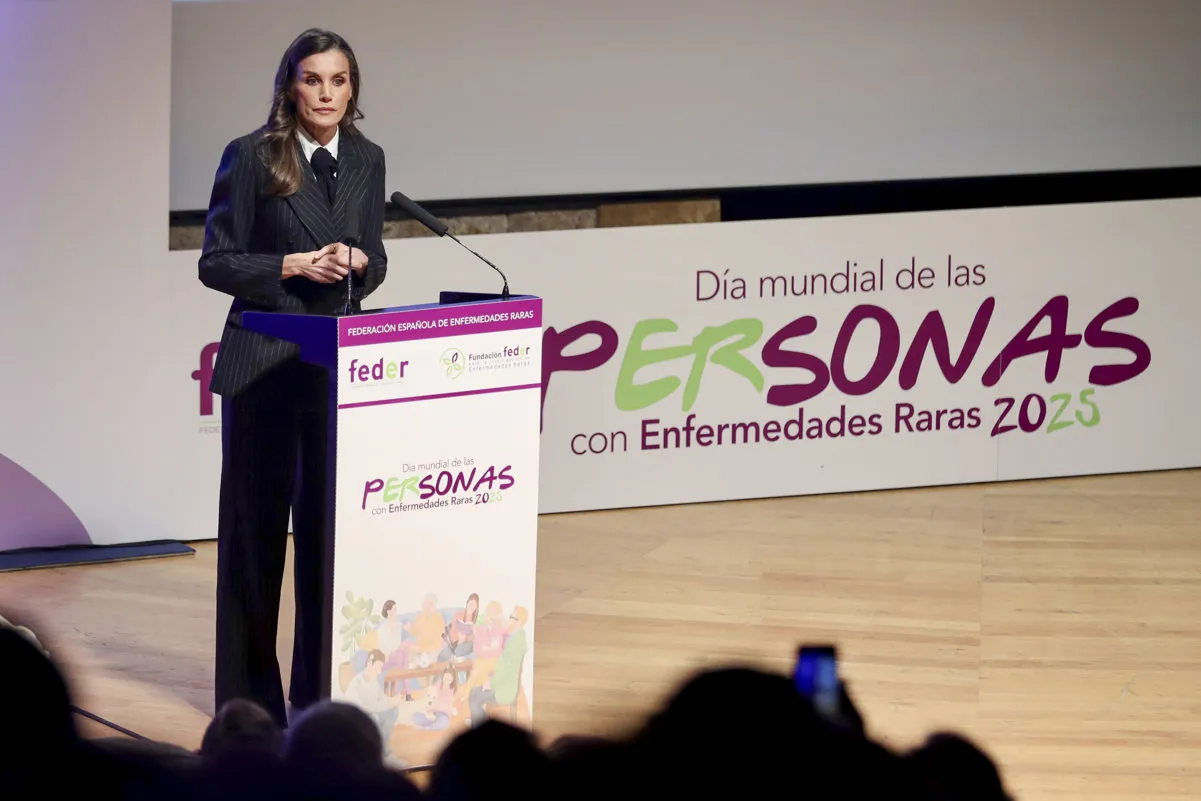 La reina Letizia en su discurso por las Personas con Enfermedades Raras.