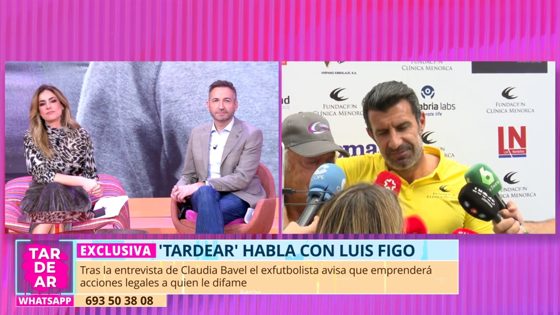 Claudia Bavel se verá las caras en los juzgados con Luis Figo a pesar de haberle pedido perdón