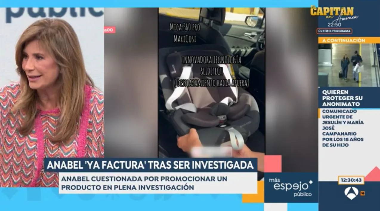 Anabel Pantoja, criticada por presumir de la sillita de coche de su hija.