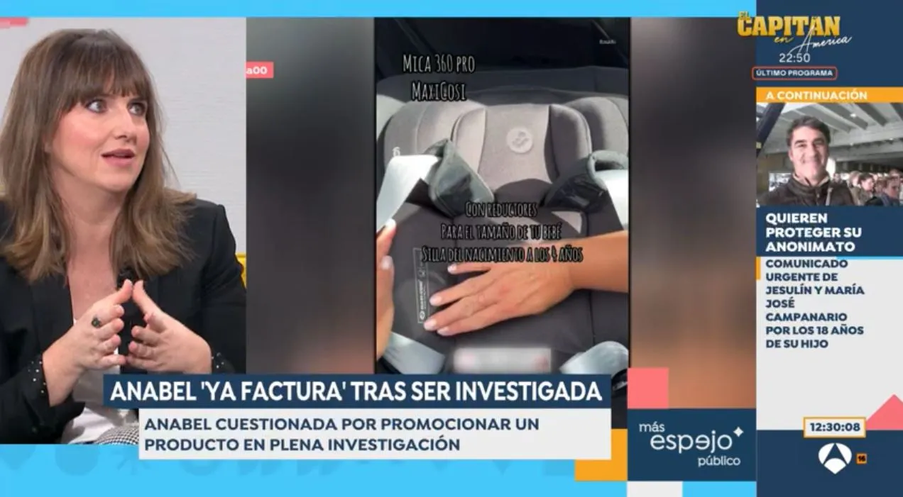 Anabel Pantoja, criticada por presumir de la sillita de coche de su hija.