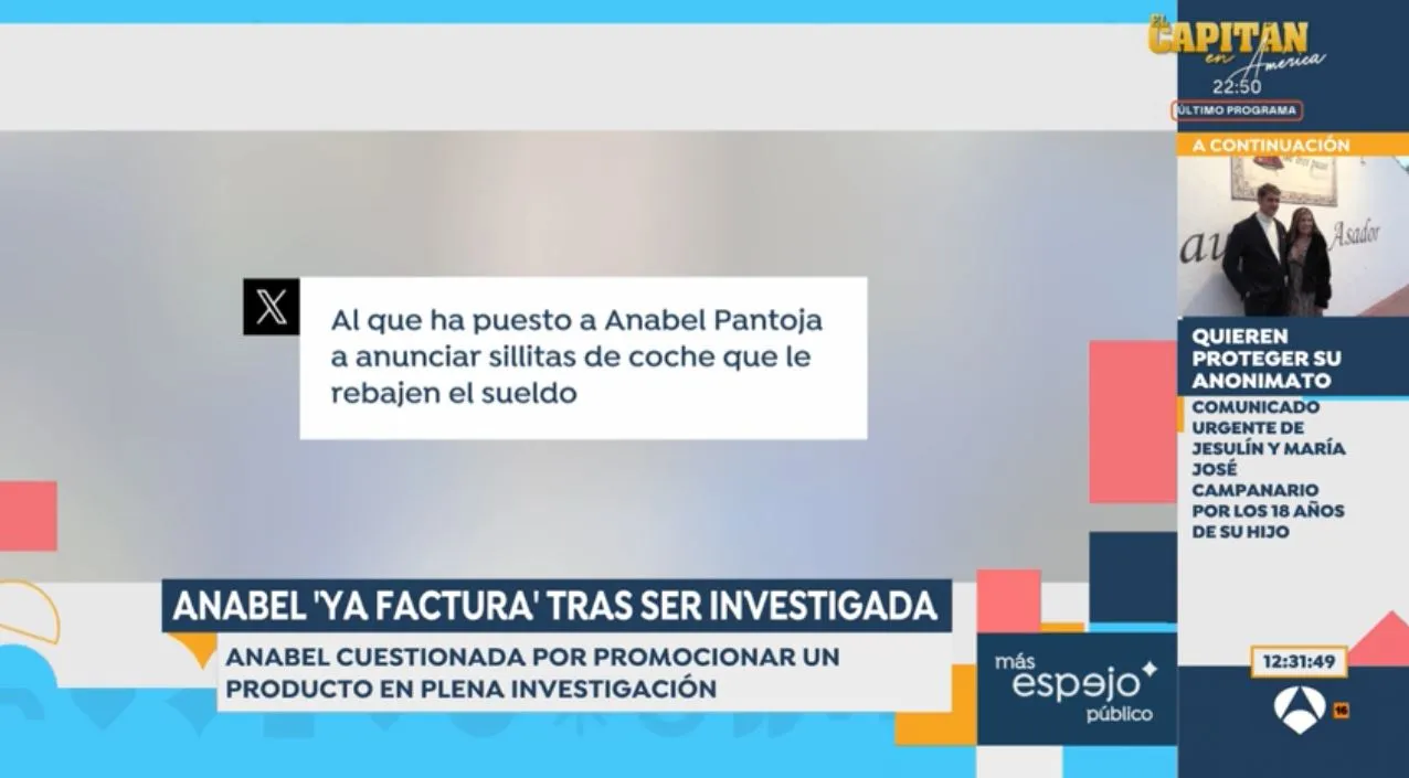 Anabel Pantoja, criticada por presumir de la sillita de coche de su hija.