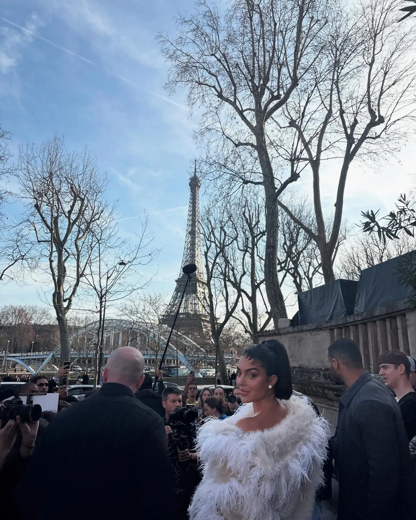 Georgina Rodríguez ha reaparecido en París tras recibir amenazas a sus hijos.