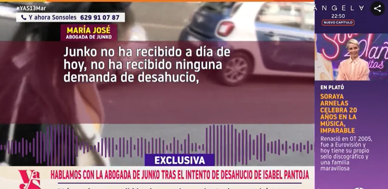 Y ahora Sonsoles habla de la demanda de desahucio de Isabel Pantoja a Junko