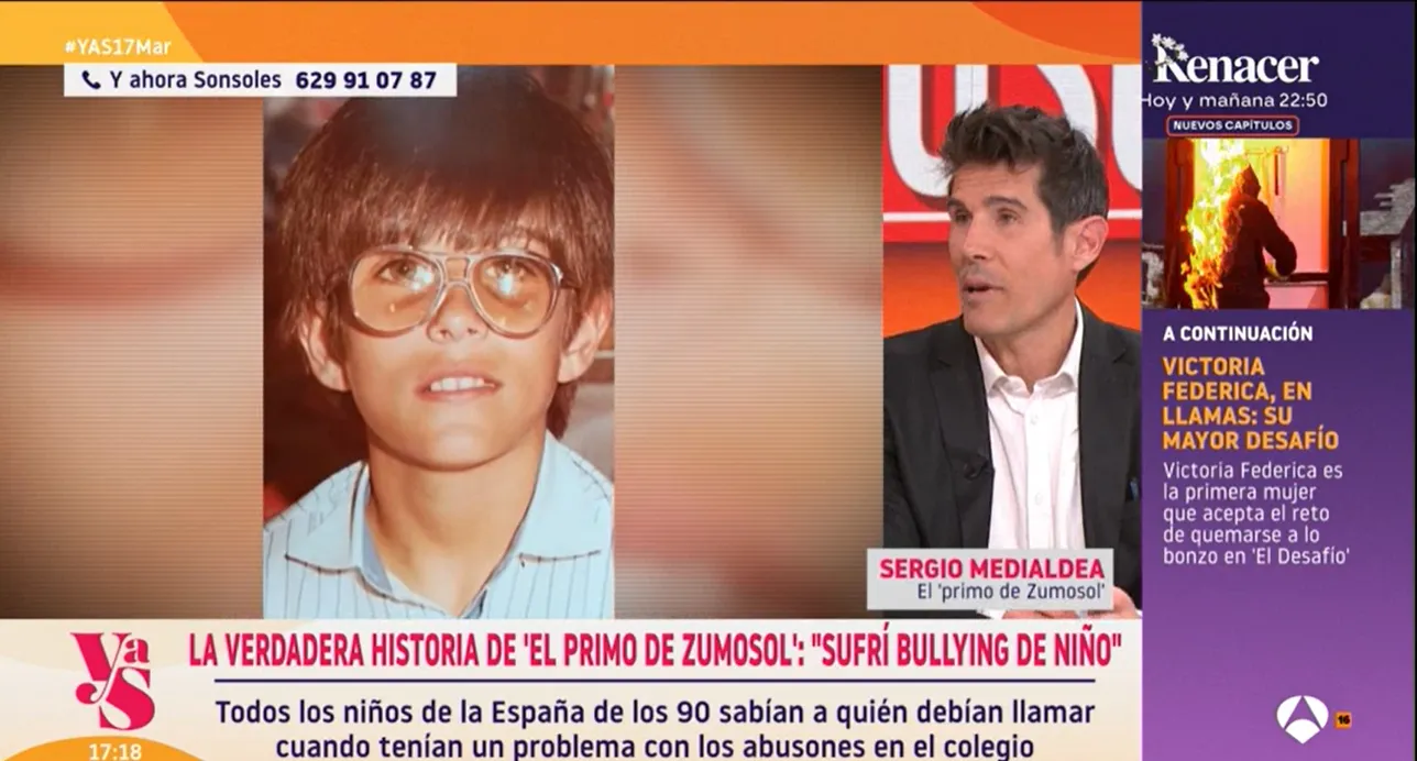 Sergio Medialdea en 'Y ahora Sonsoles' hablando del acoso escolar que sufrió