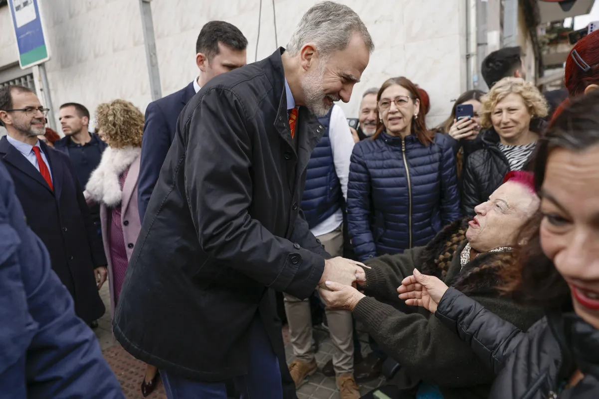 Felipe VI en su visita a Torrent (Valencia).