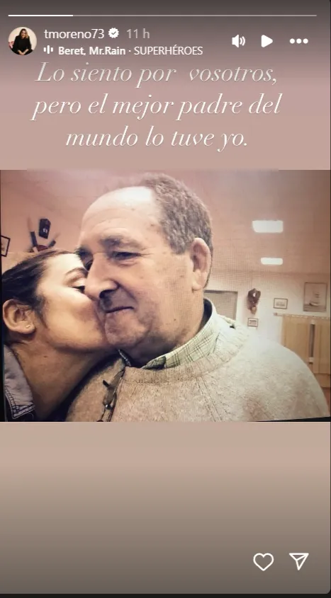 Toñi Moreno felicita a su padre por el Día del Padre