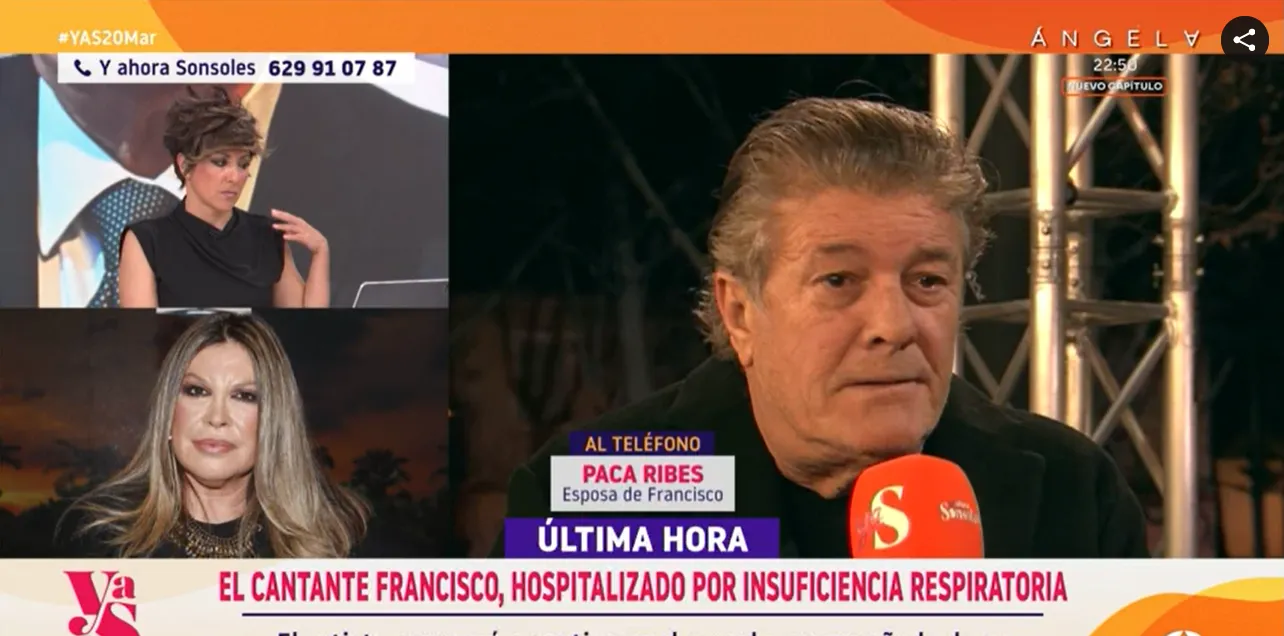 Paca Ribes habla de la salud de Francisco tras su último ingreso hospitalario