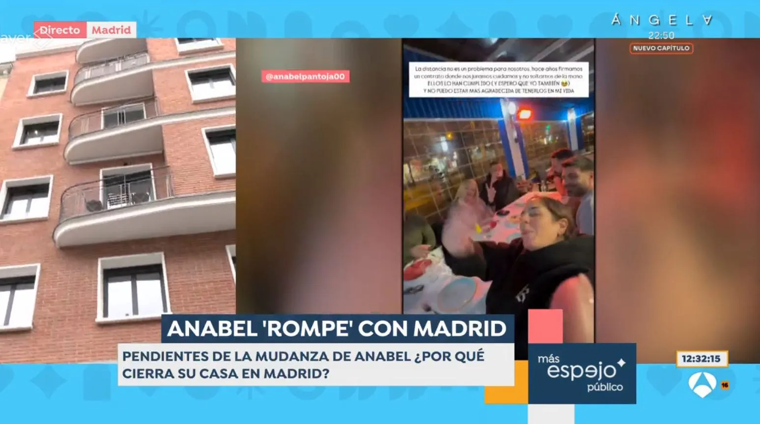 En 'Espejo público' hablan de la mudanza de Anabel Pantoja.