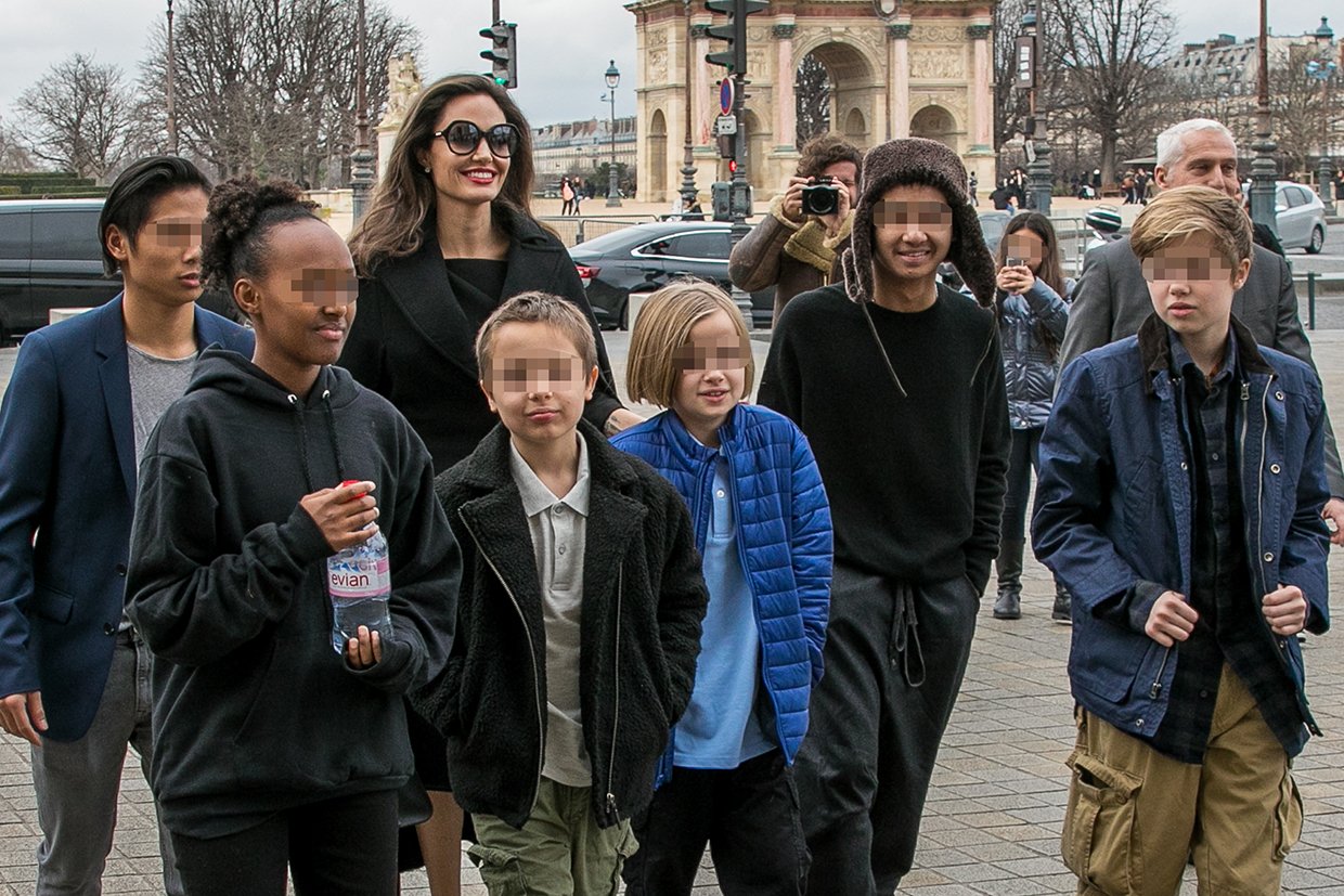 Angelina Jolie y sus seis hijos una familia numerosa muy unida